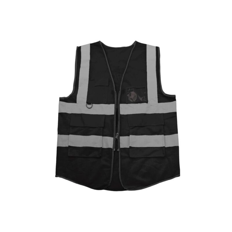 Custom High Visibility Reflective Safety Vest With Multiple Pockets - 3