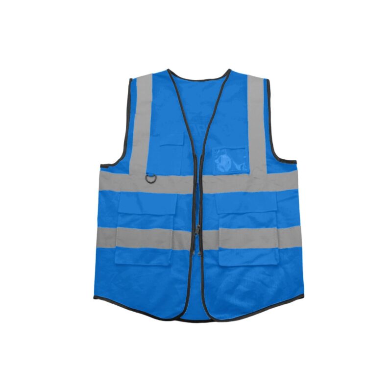 Custom High Visibility Reflective Safety Vest With Multiple Pockets - 5
