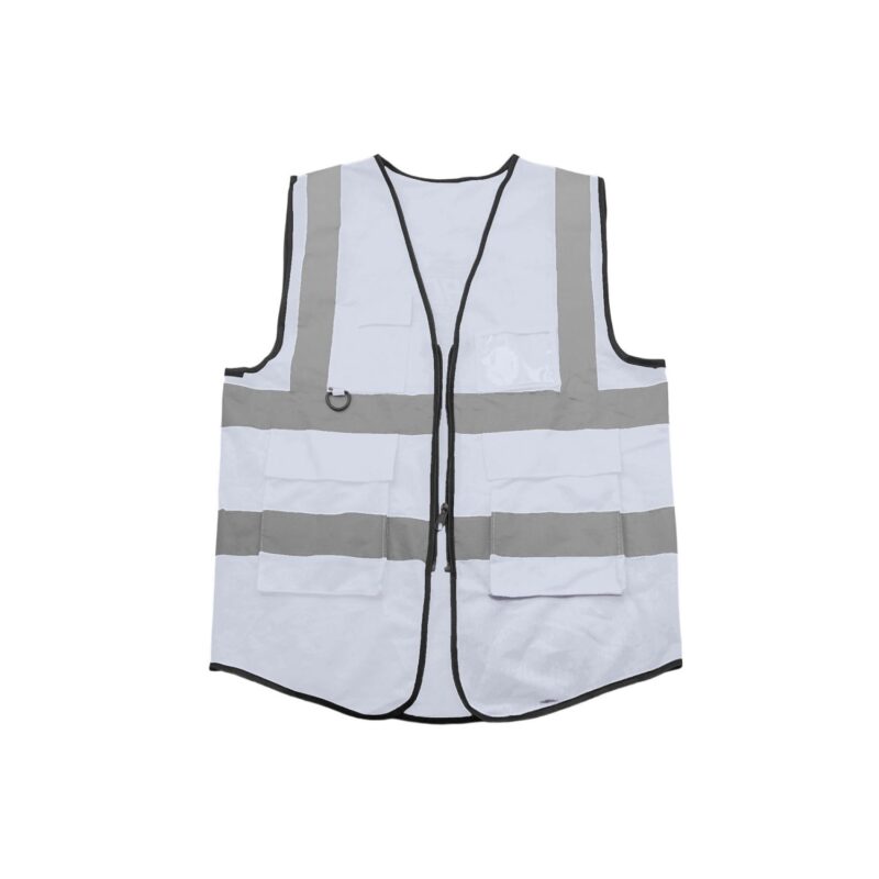 Custom High Visibility Reflective Safety Vest With Multiple Pockets - 7