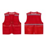 Custom Reflective Safety Vest/Mesh Breathable Workwear with Pockets&Zipper - 1
