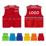 Custom Reflective Safety Vest/Mesh Breathable Workwear with Pockets&Zipper
