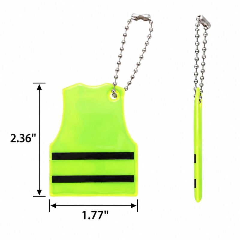 Custom PVC Reflective Safety Vest Keychain - 1