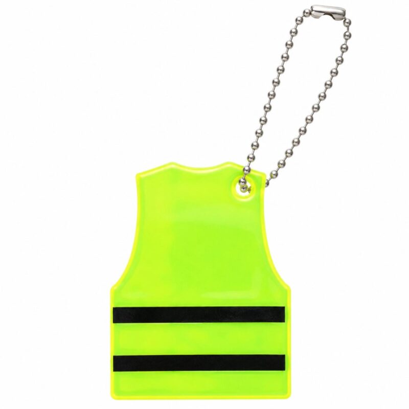 Custom PVC Reflective Safety Vest Keychain - 2