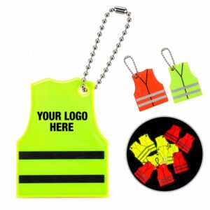 Custom PVC Reflective Safety Vest Keychain