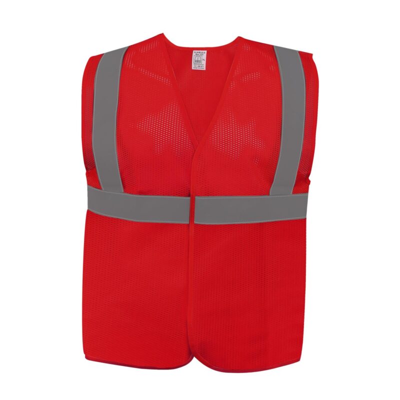 Custom Polyester Mesh Hi Vis Reflective Safety Vest - 6