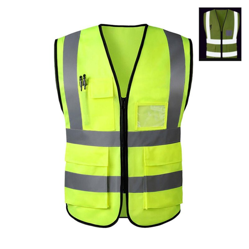 Custom Traffic Reflective Safety Vest With Multiple Pockets - 2